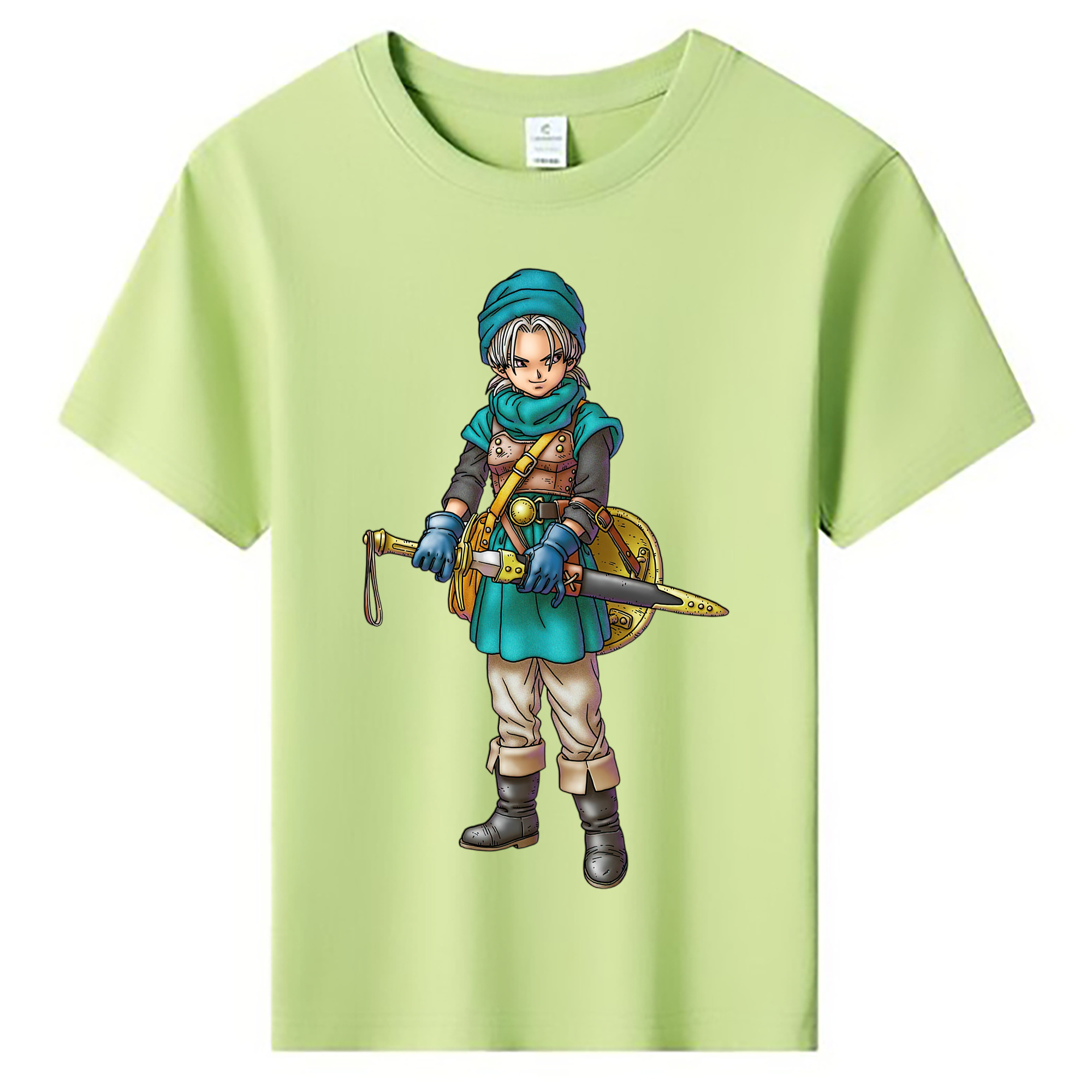 （画像用） ドラゴンクエスト Doragon Kuesuto Dragon Quest 綿100％キッズTシャツ（フロントプリント）